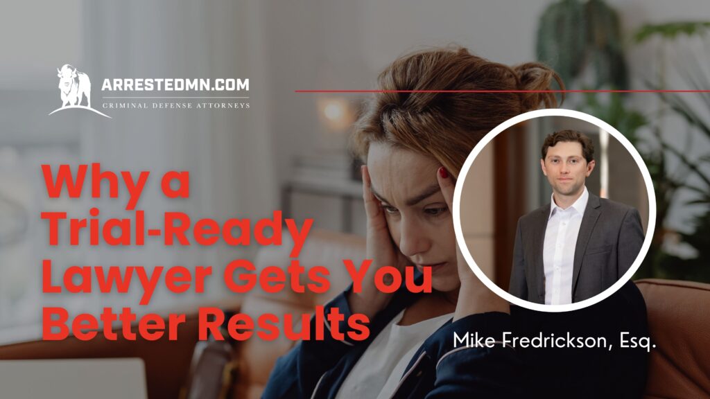 Hero banner for a criminal defense firm: logo ARRESTEDMN.COM, distressed client in background, circular headshot of a lawyer, and bold red headline about trial-ready results.