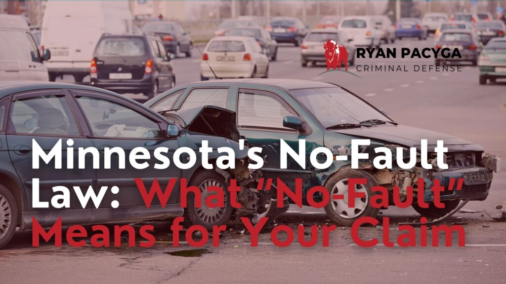 Two damaged cars in a multi-vehicle crash with a law firm logo and overlaid headline text for the article.